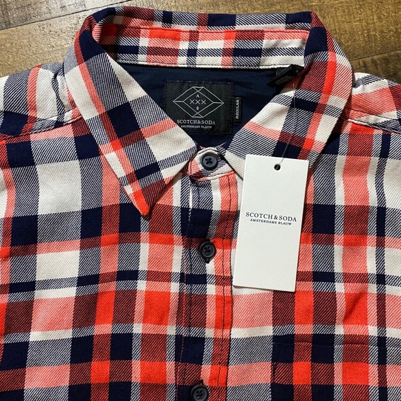 Scotch & Soda Men’s Plaid Button Down Shirt - Picture 6 of 13